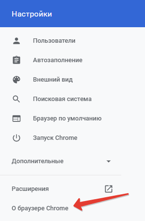 Информация о chrome