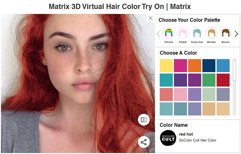 Приложение чтобы подобрать цвет волос по фото